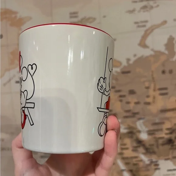 Disney Mickey & Minnie Mouse Valentine’s Day Love Swing Black & White Mug Set - Picture 7 of 12